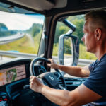Commercial truck navigating California’s mountain passes safely